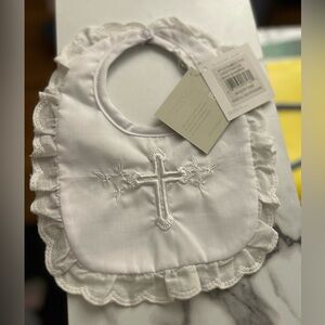 Baptism cross bib